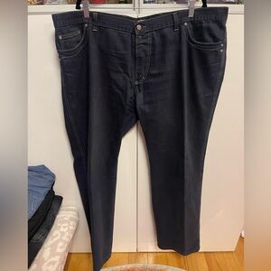 Dark blue jeans, size 46. Pre-owned, excellent condition